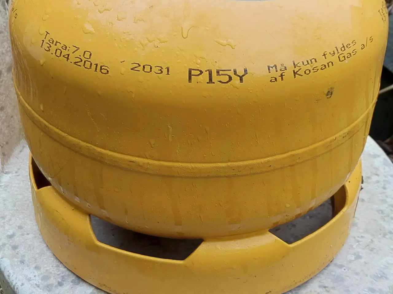 Billede 1 - Gasflaske 5kgs fyldt og plomberet 