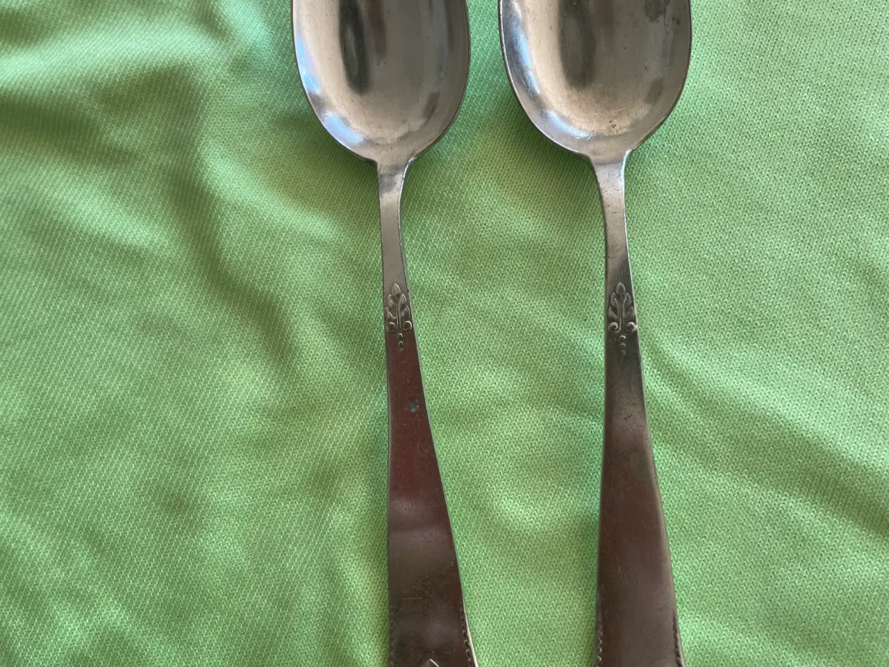 Billede 1 - 2 dessertskeer i sølvplet