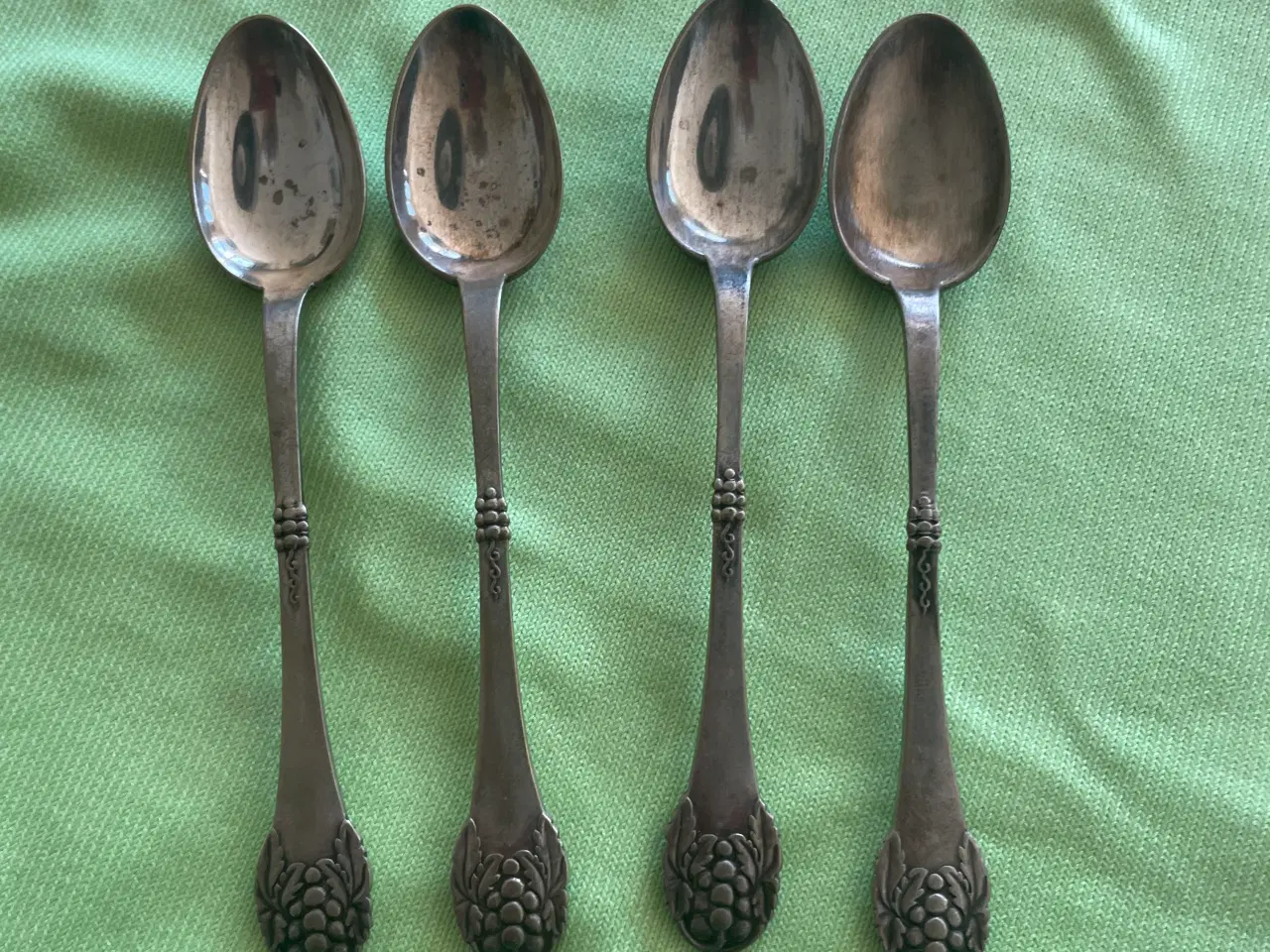 Billede 1 - 4 teskeer - sølvplet