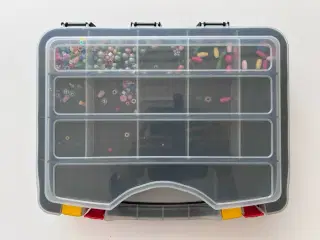 Dobbeltsidet kuffert med forskellige perler