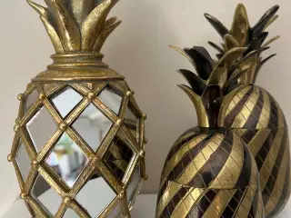 Smuk ananas lysestage med spejle 
