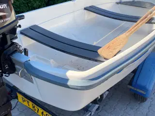 Jolle Terhi 385 4 Hk Påhængsmotor trailer 
