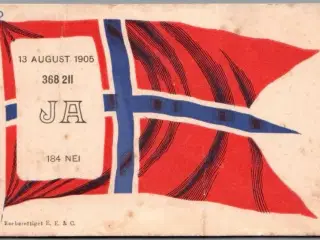 13. August 1905 - JA - Norge - Ubrugt - Svagt hjørne !