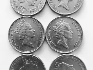 1976-2006 Storbritannien 1 penny-1 Pound (mønter)
